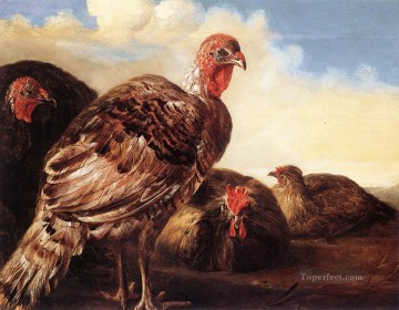  Domestic Tableaux -  Domestic Fowl countryside painter Aelbert Cuyp